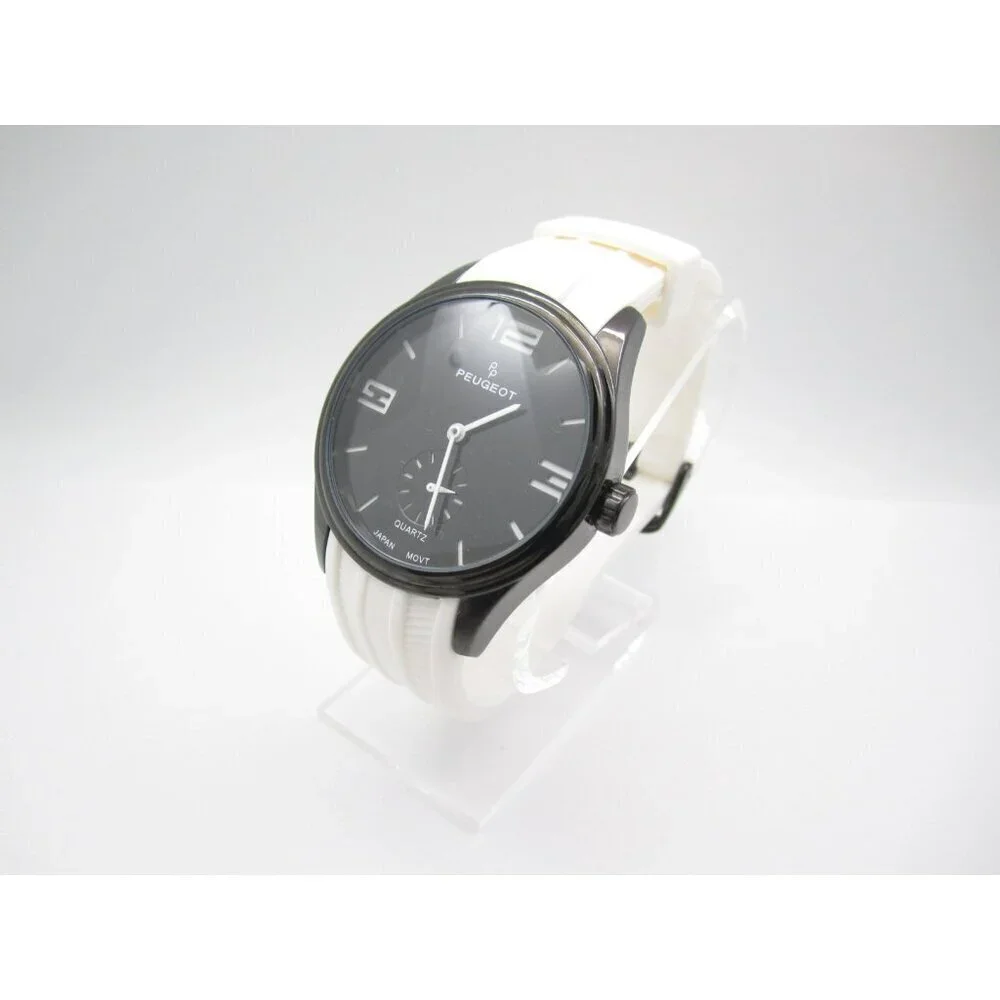 Men Peugeot Quartz 3ATM WR Analog 42mm Round Watch (I14) 